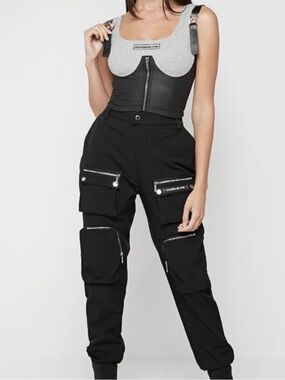 Manière De Voir - Technical Black Cargo Pants